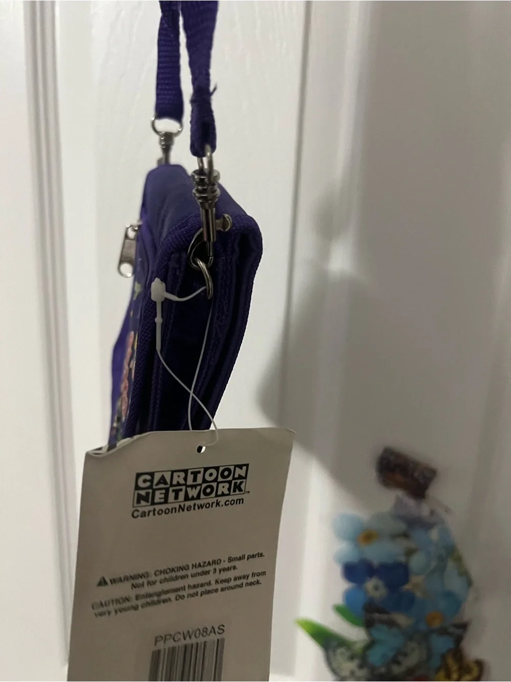 Cartoon Network Purple Character Wristlet Crossbody